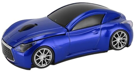 ciciglow Souris sans Fil en Forme de Voiture de Sport, Souris à Capteur Optique 1600 DPI, Souris Récepteur USB 2.4 GHz, Adaptée aux PC, iOS (Blue)