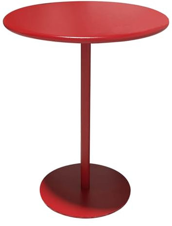 Hamankim Roter Stehtisch im modernen Stil, Kleiner Beistelltisch, Theke, Beistelltisch für Wohnzimmer, Schlafzimmer, Balkon, Pflanzenständer, platzsparend(40x40x72cm)