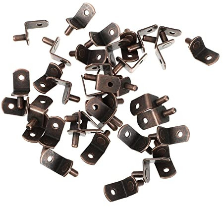 Yardenfun 50 Stücke L-förmigen Regal Halterung Unterstützung Pegs Schrank Regal Klammern Für Heavy Duty