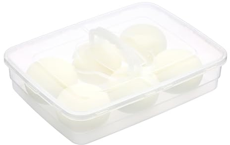 SUMTree Pizzaballenbox aus Kunststoff Pizza Gärbox mit Deckel 36x26x7cm, 5L | Transparent Lebensmittelbehälter mit Griff, Leicht Teigbox, Party Organizer Aufbewahrungsbox für Obst, Kuchen, Törtchen, Brot