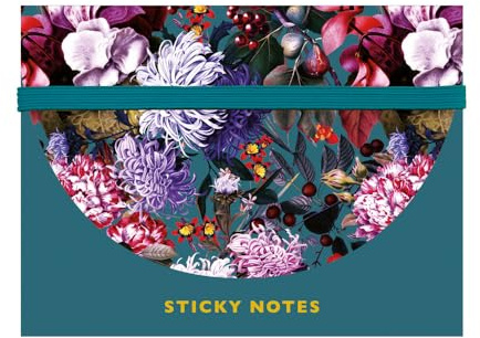Sticky Notes Set Blumenbouquet petrol