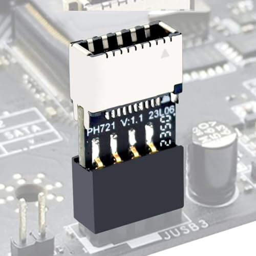 Adaptateur USB pour carte mère, adaptateur pour carte mère USB C | Adaptateur USB 2.0, châssis 9 broches, carte mère,Adaptateur d'extension mâle à type E femelle haute vitesse, prise type C, adaptateu