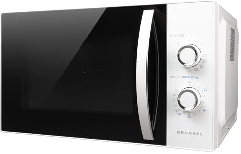 Microondas Grunkel con grill de 800w y 25 litros de capacidad MWG-25MA con 5 niveles de potencia, descongelacion y plato de 24,5cm. (Con Grill)