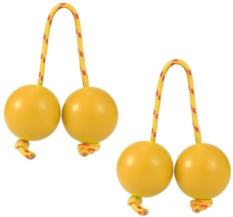 Birtern Kashaka Shaker Ball, strumento musicale Kashaka sonaglio palla | 2 paia di uova ritmiche, strumenti a percussione manuale ABS doppia per bambini e adulti