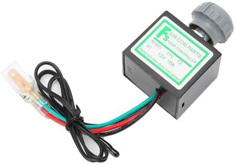 Elektronischer Thermostat, Autozubehör A/C -Temperaturschalter Klimaanlage, 10A -Auto Klimaanlage Elektronischer Thermostatschalter Temperaturregelung Autozubehör (12V)