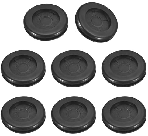 QUARKZMAN 10pz Occhielli in Gomma 30mm Foro di Perforazione, Guarnizione Anello per Tappi Fori a Doppia Faccia ID 25mm Passacavi Scrivania per Protezione dei Cavi Firewall, Nero