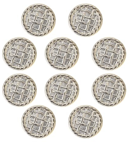 CAPASTEC 10 Pz Pulsanti per Camicia Pantaloni Blazer Giacca Completo Maglione Polsini Cucito Maglia abbelliscezione per Donne Uomini Plastica Resina Rotondo 25mm Tono Oro