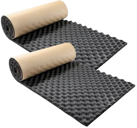 Putentfun 20mm Self Adhesive Van Insulation & Soundproofing,Car Sound Proofing Foam Roll,Closed Cell Foam Deadening,Car Sound Insulation Deadener,Noise Acoustic Dampening 200cm x 50cm(2 Roll)