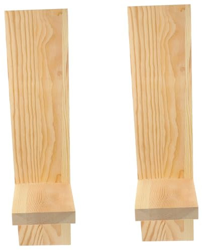 MUCKLILY Candelabro de Pared de Madera Vintage Soporte para Velas Decoración Elegante para Bodas de 2 Piezas