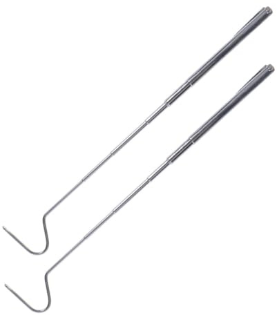 UPKOCH Lot De 2 Crochets Extensibles pour Attraper Serpents Et Reptiles en Acier Inoxydable 71 Cm, Outil Sécurisé pour Capture Et Manipulation, Fournitures Adaptées Aux Reptiles Et Amphibiens