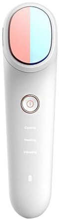 HAMPPLIES Massaggiatore Viso Compressa Fredda e Calda per Pulizia a Ioni Positivi Dispositivo Bellezza Compatto in PC e Abs per Cura della Pelle Femminile a Casa