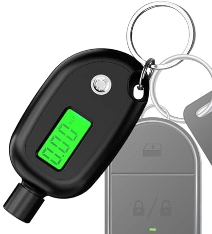 Manomètre de Pression des Pneus - Précision 0.5 | Contrôleur Numérique Avec Écran LCD Rétroéclairé Et Arrêt Automatique - Pour Articles Gonflables Remorques Vélos Camping-Cars SUV