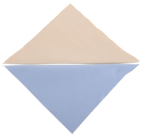 minkissy 2 Paños de Limpieza para Instrumentos Musicales, Microfibra para Saxofón, Flauta, Guitarra y Violín, Tamaño Medio, Kit de Paños para Pulir y Limpiar Pianos, Color Beige y
