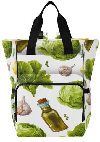 Ttgoth Sac à dos à langer imperméable avec porte-biberons isothermes, sac à dos de voyage multi-poches avec sangles de poussette pour maman et papa