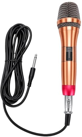 Annadue Microphone Filaire Dynamique, Micro Vocal Cardioïde 600 Ohm for Chant, Parole, Scène, karaoké, Enregistrement Audio, Utilisation à la Maison et événements