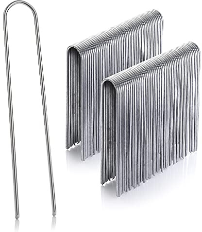 GardenMate 100 Erdanker VERZINKT aus Stahldraht 200mm lang, 25mm breit, Ø 3,8mm, runder Kopf - Für Harte Böden