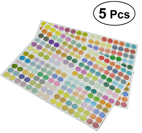 Frcolor Ätherische Öle Etiketten ， 5 Blatt mehrere Flaschenverschluss Aufkleber Aufkleber