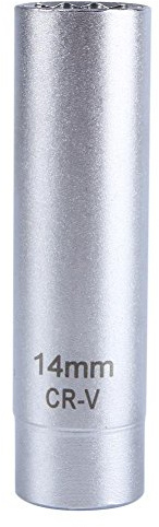 Keenso Auto zündkerzennuss, 14mm 3/8 Zoll Zündkerzenschlüssel Hohe Sichtbarkeit Auto Magnetische Zündkerze Demontagewerkzeug mit Metallblatt Federhalter