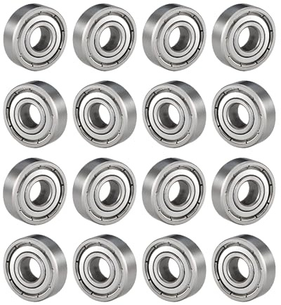 CESFONJER 16 pcs Mini Metallkugellager | 608ZZ Kugellager | Metall Stahl doppelt geschirmt Rillenkugellager 8x 22 x7mm für Elektromotor, 3D-Drucker, Quadrocopter