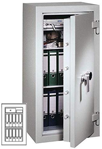 Müller Safe EN 1-100 Wertschutztresor, Doppelbartschloss mit 2 Schlüsseln, Grad 1 nach EN 1143-1, H100xB60xT56 cm, 195 kg