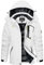 KEFITEVD Skijacke Damen Winddicht Warm Funktionsjacke mit Zip Taschen Fleece Thermojacke Warm Softshelljacke für Snowboarden Weiß L