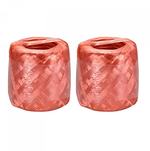 sourcing map Polyester Nylon Plastic Rope Twine Household Bundled for Packing Gardening Craft,500m Total Length,Red Pack of 2