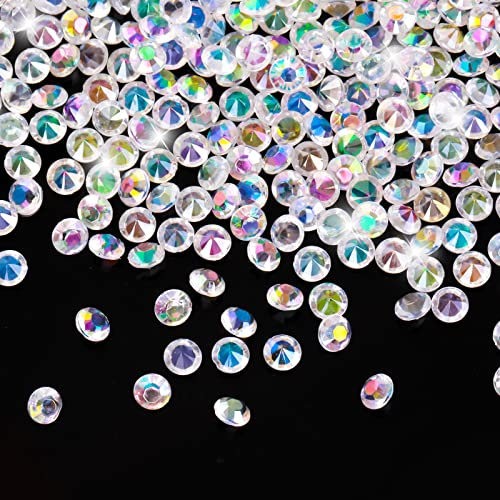 Diamanten Deko, 2000 Stück Acryl Diamanten AB-Farbe Klare Diamantkristalle Dekosteine Streukristalle Deko Diamanten für Vasenfüller, Partydekoration, Tischdekoration, Hochzeitsdekoration (4,5mm)