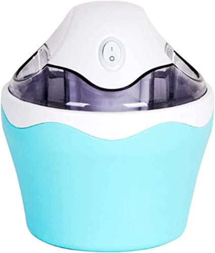 Samnuerly Ice Cream Maker with Built in Freezer 500ML Automatic Ice Cream Machine Icecream Makers Machine for Home DIY,Blue (Blue)