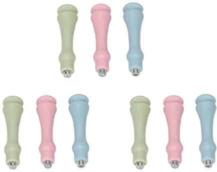 9 Stück Wachs-Siegel-Stempel-Griff Ersatz, Siegellack-Stempel-Griff aus Holz Hochzeit Siegellack-Stempel-Griff