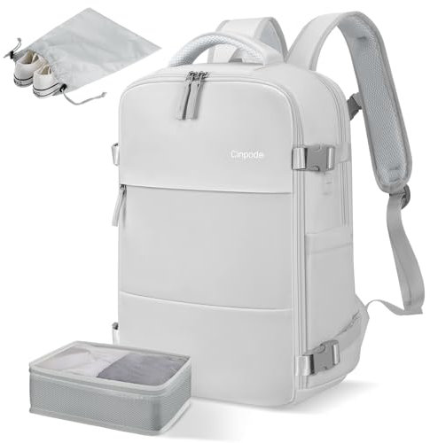 Cinpode Reiserucksack Handgepäck Rucksack für Easyjet, Rucksack Reisen Untersitz Handgepäck, 15,6 Zoll Laptop Travel Damen für Arbeit Schule