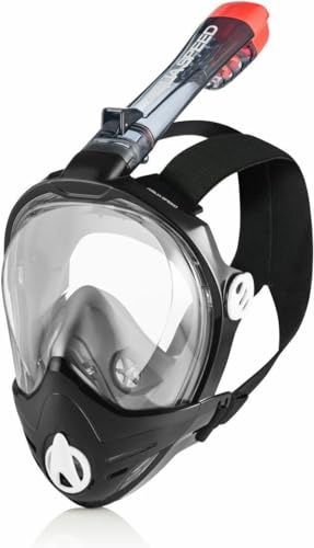 Aqua Speed Tauchermaske Vollmaske Erwachsene & Kinder I Tauchmaske Vollgesichtsmaske I Schnorchelmaske 180° Panorama I Full Face Maske mit Schnorchel I Snorkeling Mask I Tauchen Schnorcheln