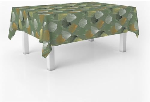 ECOMMERC3 Fleckabweisende Tischdecke für rechteckigen Tisch, Größe 100x140 cm | Schmutzabweisende Tischdecke, extra weich und wasserdicht, DUERO GRÜN