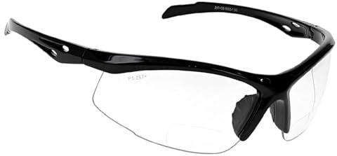 Gafas de seguridad bifocales – Gafas de seguridad con lectores para atención médica, carpinteros, motociclistas, talleres – Ansi Z87+ (transparente, +2.00 dioptrías)