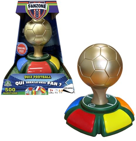 FANZONE, Gioco divertente e divertente, 500 Domande sul calcio, 2 a 5 giocatori, per bambini dai 7 anni, FAE00, French version