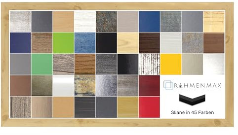 RahmenMax Skane Puzzlerahmen Bilderrahmen Posterrahmen 38 x 98 cm Fichte Optik Passgenau Handgefertigt inklusive klarer Acryl Verglasung