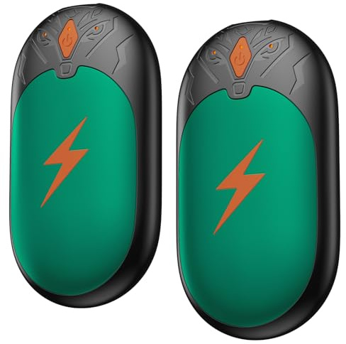 Uppladdningsbar Handvärmare 2-Pack - Ultratunn Elektrisk Bärbar Fickvärmare, 2-i-1 Återanvändbar, 3 Nivåer Värme, Upp Till 24 Timmar, Dubbelsidig Uppvärmning, USB-Värmare