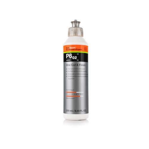 KOCHCHEMIE P6.02 One Cut & Finish - High-Gloss Polishing Compound with Sealant; Remove Scratches and Grindings from Grit Size P2000 and Above with Simultaneous Sealing Effect (250 ml)