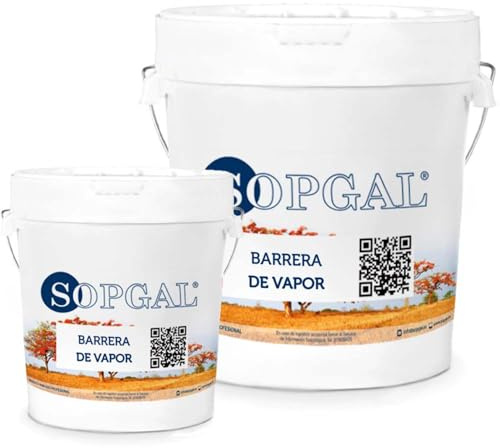 Sopgal Imprimación Barrera de Vapor y Puente Unión Bicomponente 3+1kg | Bloquea la humedad residual y mejora el anclaje de la pintura térmica y revestimientos sobre soportes con poco agarre.