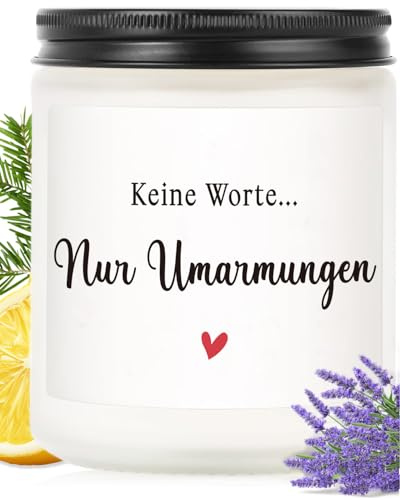 VivaJoy Trauergeschenk - Trauergeschenke für Hinterbliebene, Beileid Geschenk, Trauerkerze, Lavendel Duftkerze, Aufmunterung Geschenke für Frauen, Familie, Freunde und Kollegen, Trost Geschenke