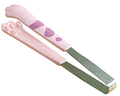 Cabilock Katzenpfotenform Lebensmittelzange Küchenzange Picknick Servierklammer Küchenzange Ergonomischer Griff Robust Hitzbeständig Lang Griff