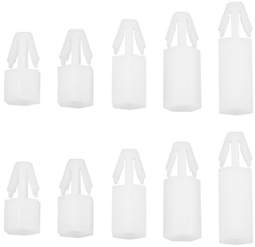 The Lord of the Tools 100 Stück M3 Nylon-Abstandshalter Zum Einstecken Feste Unterstützung für Leiterplatten für 1,0–2,0mm Dicke Leiterplatte. 4mm Loch Länge 5mm 6mm 8mm 10mm 12mm