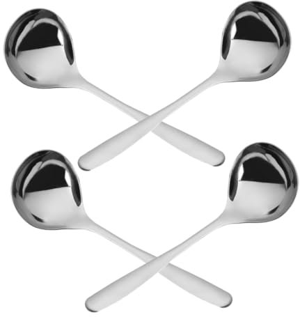 Cabilock 4piezas Cucharones Para Sopa Acero Inoxidable Para Servir Control Porciones Para Salsas Cucharones Cocina