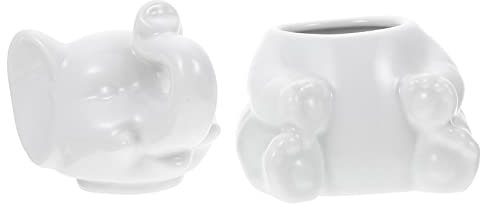 Pichet à Lait Animal en Céramique Blanc pour Servir Boissons