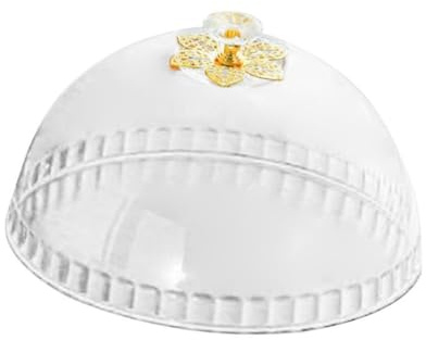 YWJLQH Cloche à Gâteau Ronde, Couvercle pour Gâteau, Présentoir à Pâtisserie, Dôme Alimentaire pour Plateau de Service, Assiette à Gâteau D'anniversaire, 21cm