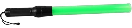 Alipis LED Verkehrs Stab 54cm 2 Stück Leuchtstäbe mit Stoßfester Hülle Fluoreszierendem Material für Nacht und Sicherheitsanwendung Signalstab für Verkehr und Zufälliger Stil