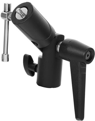 LRXIYODE Soporte para Flash De Cámara y Softbox Adaptador h Metálico, Soporte Giratorio para Paraguas, Compatible Trípode, Accesorio De Fotografía Versátil Portátil