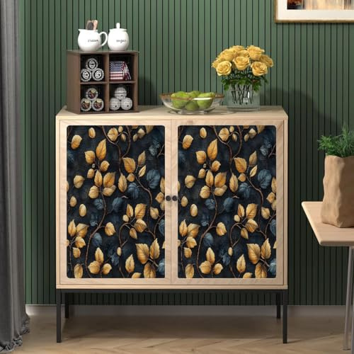 Generisch tapete selbstklebend 44wX1000Lcm Goldene Blattrebe raufasertapete Schnelle Raumgestaltung mit Stil – wasserabweisend, strapazierfähig und leicht anzubringen EBZ9-262247