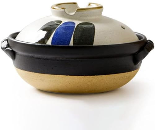 Olla de cerámica for cocinar, cacerolas pequeñas de cobre, cacerola de cerámica con tapa, olla de barro for cocinar con tapa, cacerola resistente al calor, olla de barro(3L)