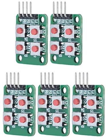 MasYosh Módulo de Teclado 5pcs, 4 Módulo de Teclado de Matriz de Teclado con Orificios de Montaje y Alfileres, para Modificar el Control del Motor Cadenas de Luz LED LED
