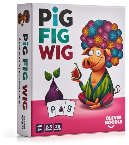 Clever Noodle Pig Fig Wig I A Hilarious Fun Word Game for Kids Learning to Read I Phonics Game I Reading Games